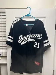 Supreme Velour Baseball JerseySize XLargeUsed FW20Message Me With Any Questions Check Out My Other Supreme Listings