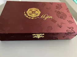 H. Jin Classic Gold Turtle Titanium Spoon and Chopsticks Set Gold with collectible box NEW