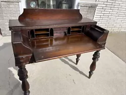 I can’t ship this item but you are more than welcome to arrange your own shipping. Vintage Antique Flip Top Mahogany...