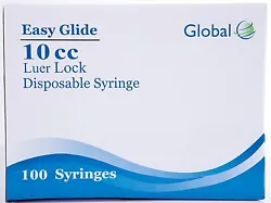 10CC SYRINGES ONLY WITH LUER LOCK 10ML STERILE (Box of 100 Syringes). Easy Glide is a trademark of Global Diabetic...