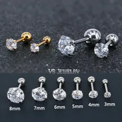 Earrings Length: 6mm. -High Quality: Our Jewelry made of quality stainless steel, durable, perfect to keep as daily...