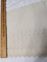 Fabric cotton eyelet lace vintage Ecru BTY. Sold by the yard 13.5