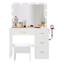 💄Alias: bedroom vanity with mirror and drawers, white vanity desk with mirror and lights, vanity mirror with lights...