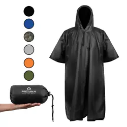 Arcturus Camos lightweight waterproof all purpose poncho is extra long to cover past your knees. At 54
