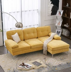 Super nice L shape sectional sofa. Wider chaise than normal - great for watching movies with your feet up. Tufted back...