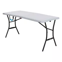 5-Foot Fold-In-Half Table is the perfect pair for your Cooler. Whether you are roughing it on a camping trip or out...