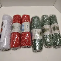 Christmas Deco Mesh Brand New 6 Rolls Red Green & White Nicole Simply Winter One roll White three green and two red. ...