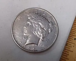 This is a 1921D Peace silver dollar which was part of a coin saver--not a collector.  Not a lot of wear-a ding in the...