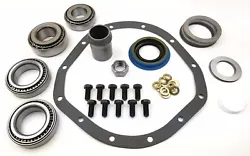 Complete ring and pinion installation kit Pinion and Carrier shims. Pinion and Carrier bearings and races. Pinion seal....