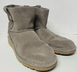 UGG Womens Unlined Classic Mini Perf Suede Boots Perforated 1016852 Tawny Tan. In used condition. Please look at...