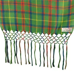 D.C Dalgliesh scarf/sash/shawl. This is new - pristine, and the five knot fringe is gorgeous and perfect. No orignial...