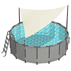 This UV-protected sun canopy has a triangular shape to create the ideal pool shade. Fits 14-18 ft pools. Triangular...