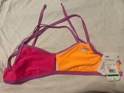 SPEEDO ENDURANCE Women Large Pink Orange Colorblock Tie Back Bikini Top NEW. Condition is New with tags. Shipped with...