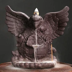 Ceramic Backflow Incense Burner Holder Lotus Waterfall & Incense Cones Gift. 1 x Incense Burner. The eagle incense...