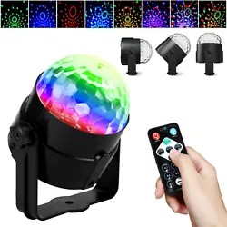 7 colors modes and 3 music modes are free to switch, hold all your imaginary parties. This party light is bright to be...