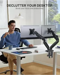 HUANUO HNDS6 Dual Monitor Stand - Black.