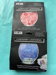 Modgy Luminary Lanterns - Set Of 2 boxes1 - Paul Signac Norte Dame Luminaries and water activated floating LED candles...