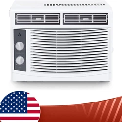 TypeWindow Air Conditioner 5000 BTU. Easy assembly with a window installation kit, adjustable side panels, and...