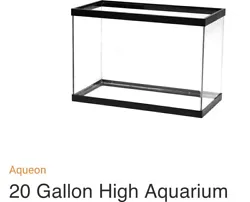 READ BEFORE BUYING…2 Aqueon Standard Glass 20 Gallons High Aqueon Aquarium Tank, Black Trim fish tank only. Used for...