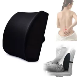 Type: Lumbar Pillow. 1 x Back Support Cushion. Colour: Black. Unpick and Wash: Breathable, Removable and Machine...