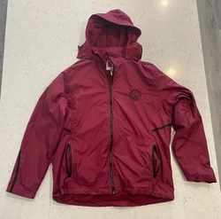 Nylon w/ Polyester Liner XL Rain Jacket with Vancouver Logo. - Features a city of Vancouver, Canada logo on the chest.