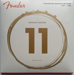 Fender Cordes acoustiques 011-052 Plaie de bronze phosphoreux Ces cordes de guitare acoustique en bronze phosphoreux...