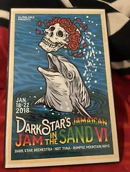 Jam in the Sand #VI. Original concert poster, Jan. 2018. Dark Stars Orchestra. Framed. Like new. 16 1/4”x 10 1/2”....