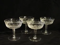 4 WATERFORD ALANA CHAMPAGNE GLASSES. VERY GOOD CONDITION.
