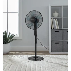 Designed with comfort in mind, this fan features an adjustable height and an easy-to-carry handle. DC motor for...