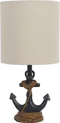 Picture your décor in a totally different way by adding the Décor Therapy Chastain Anchor Resin Table Lamp to your...