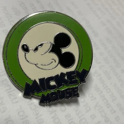 Disney Parks Vtg Look 1930s Mickey Mouse Pin Trading Pinback 2010 Green White. (Jewelbox))