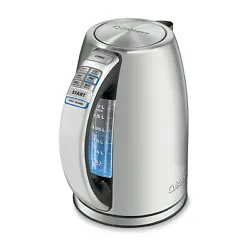 Boil water quicker and easier with this Cuisinart® PerfecTemp cordless electric kettle. Kettle can be removed from...