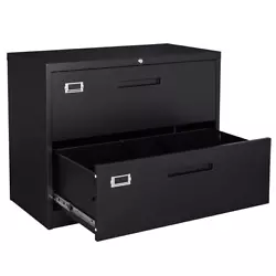 The recessed drawer handle design of the file cabinet makes it more convenient to open the drawer. 【HIGH QUALITY...