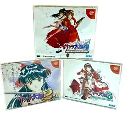 Lot de 3 jeux : Sakura Wars 2,3 et 4 en version japonaise pour Sega Dreamcast.