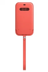 Housse en cuir avec Magsafe iPhone 12 mini - Pink Citrus Housse en cuir,Compatible avec la charge sans fil