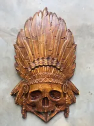 This wooden carving is made with 