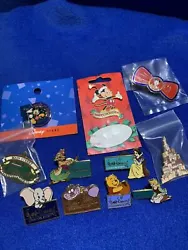 WDCC Collector Society PINS & MORE Cheshire Winnie Dumbo Mickey Timon Princesses. Condition is 