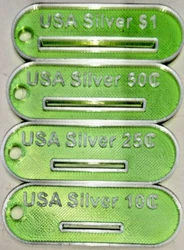 If coin will not fit through slot then it is fake and probably made out of stainless steel. These counterfeit copies...