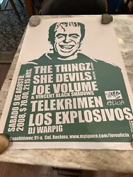 Offered is a rare punk garage rock concert poster. 8/9/2008 Mexico City. Features THE THINGZ, SHE DEVILS, etc. Great...