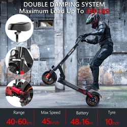 trotinette électrique adulte puissante. Body Aluminium alloyMotor 48V 500W single stageBattery 48V 16Amp...