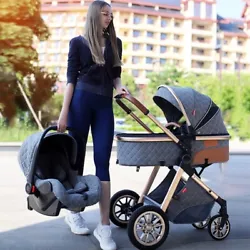 The bassinet could be used as a baby seat also, it’s duo-functional. Product: High landscape Stroller(Duo-function...