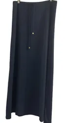 Michael Kors Navy Womens Jersey Maxi Skirt, Sz. Small. Easy pull-on style with adjustable drawstring waist. MK Silver...