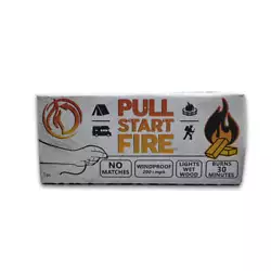 It is important to follow safety precautions when using the Pull Start Fire. Do not use it indoors except in a...