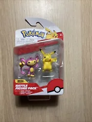 Figurine de Collection Pokémon Pikachu Et Capumain Battle Figure Pack.