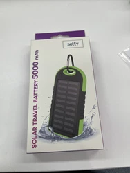 BATTERIE CHARGEUR EXTERNE POWER BANK SOLAIRE / 8500MAH 2 PORT USB DE SECOURS.