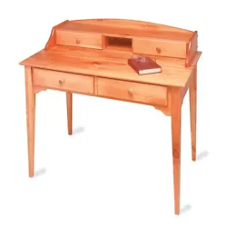 Shaker Office Desk. Crafted of solid pine with an HEIRLOOM pine stain finish. H x 40 in. W x 23 1/2 in. Luxurious...