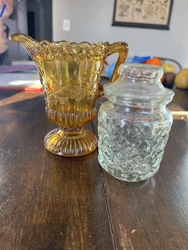 glassware vintage. No flaws, but no markings to figure out value