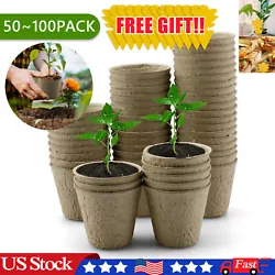 More Eco Friendly: Natural and biodegradable peat pots with organic peat for healthy seedlings. Seedling Pots Features:...