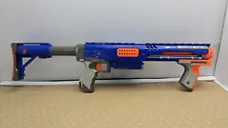 Nerf N-Strike Raider CS-35 Blaster Main Gun W/ Adjustable Shoulder Stock & Clip  Condition is Used.  See photos for...