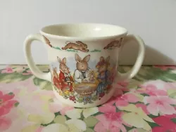 Royal Doulton Fine Bone China Bunnykins Double Handle Christening Baptism.  Excellent condition.